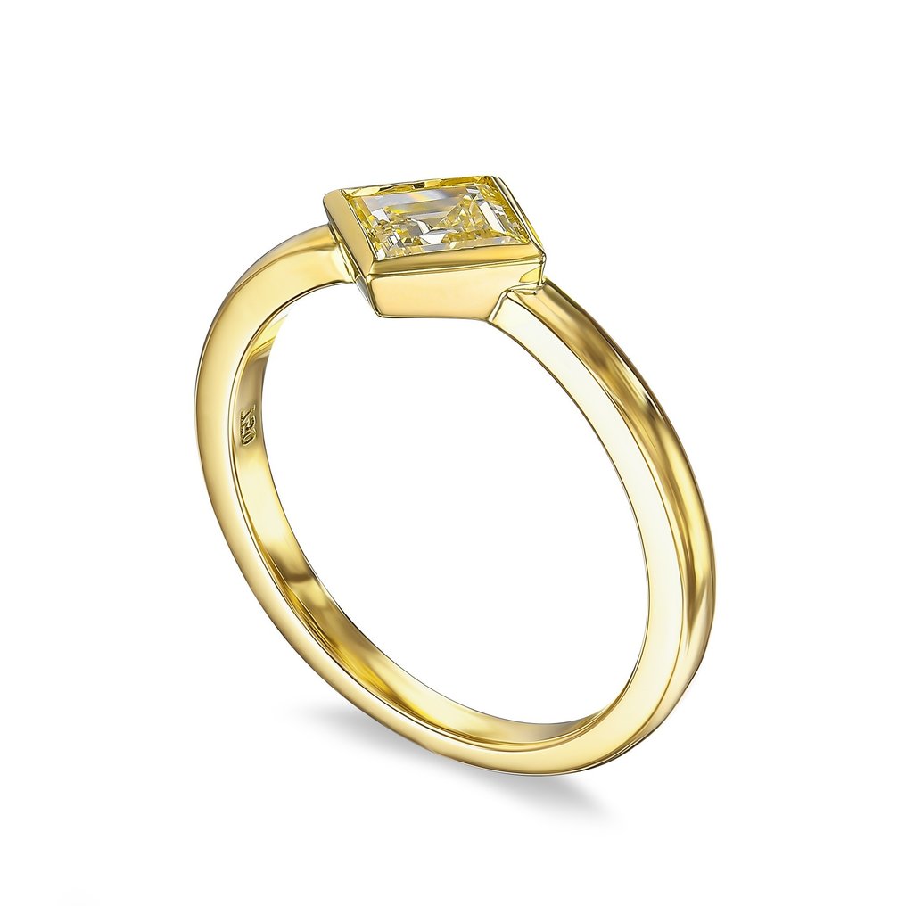 18 karat Gull - Ring - 0.51 ct Diamant #1.1