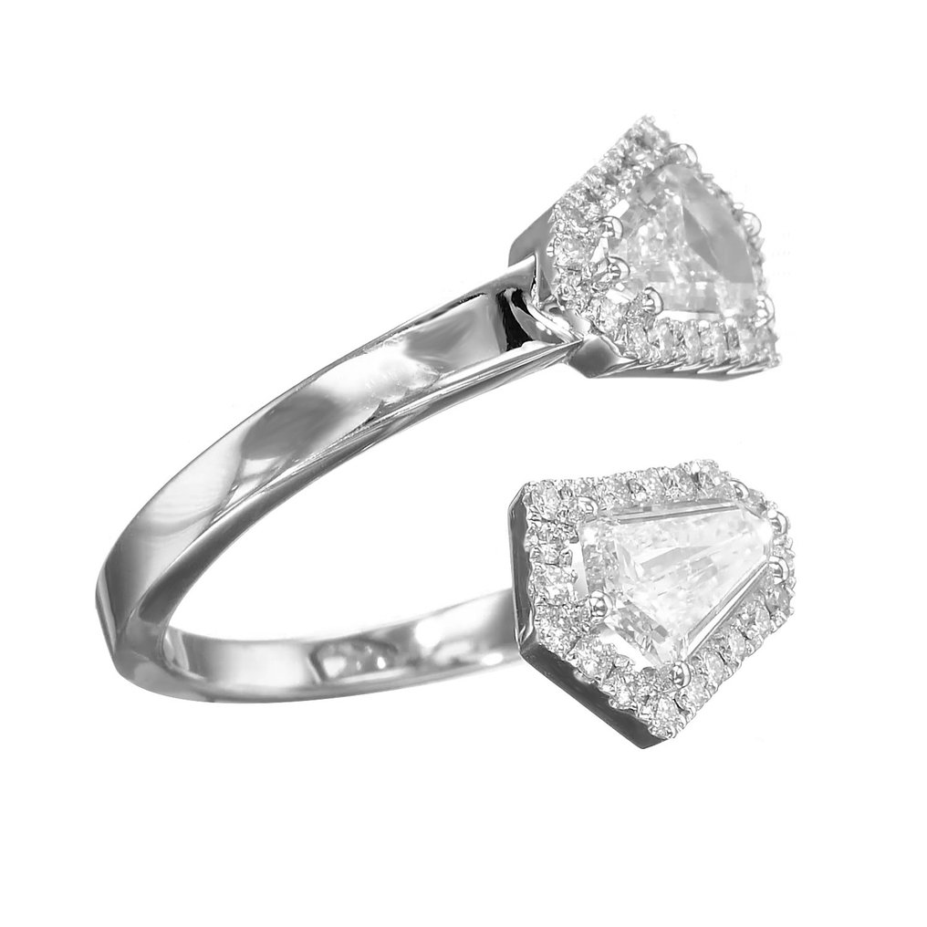 18 karaat Witgoud - Ring - 1.35 ct Diamant #2.1
