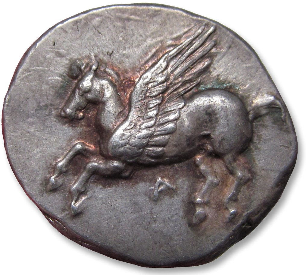 Epiro, Ambracia. Stater circa 424-338 B.C. - winged naked figure as control symbol, rare variety - #1.2