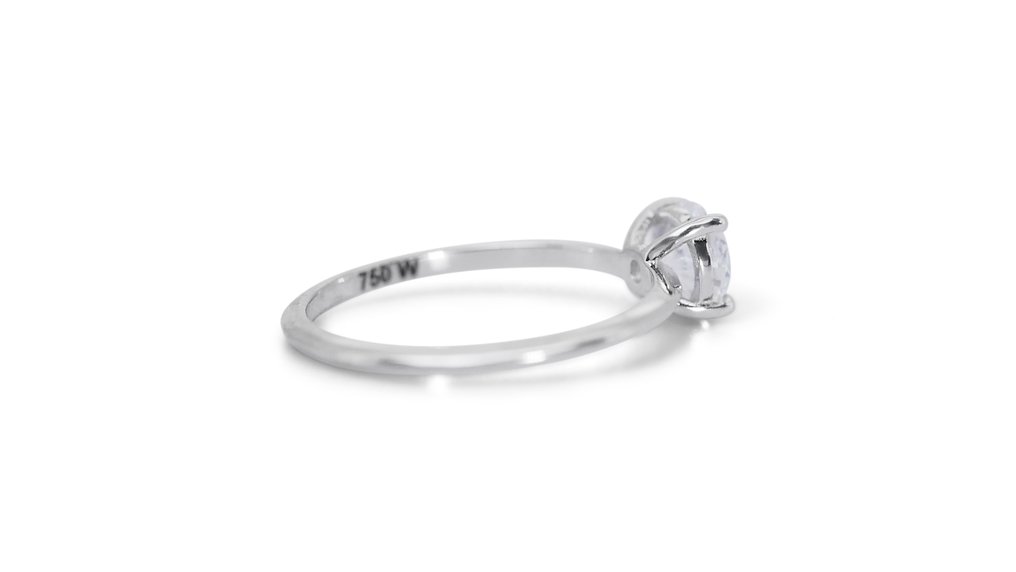 Ring - 18 kraat Hvidguld -  1.12ct. tw. Diamant  (Natur) - Ideel snitkvalitet #3.2