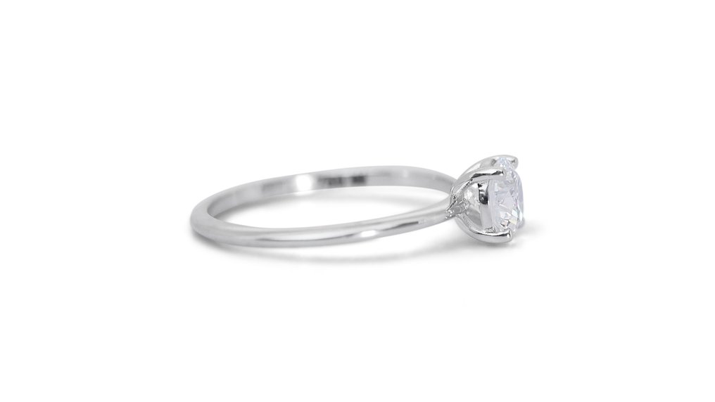 Ring - 18 kraat Hvidguld -  1.12ct. tw. Diamant  (Natur) - Ideel snitkvalitet #3.1