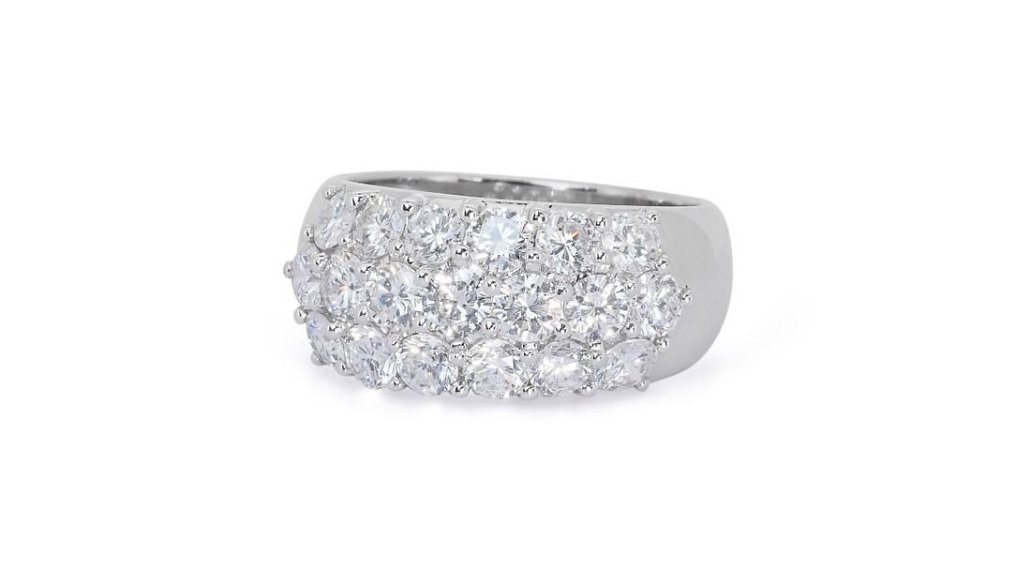 Bague - 18 carats Or blanc -  2.20ct. tw. Diamant  (Naturelle) #3.1