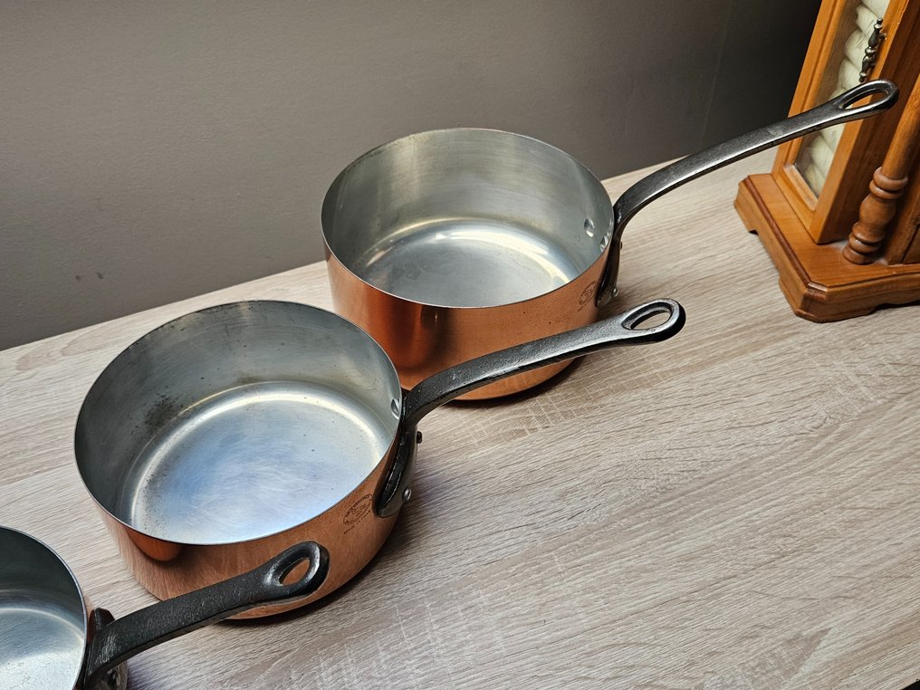 Fabrication Française Faucogney Ensemble de casseroles Cuivre