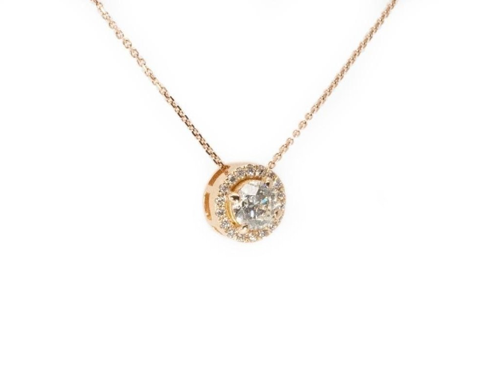 Collier - 18 carats Or rose -  0.50ct. tw. Diamant  (Naturelle) - Diamant #2.2