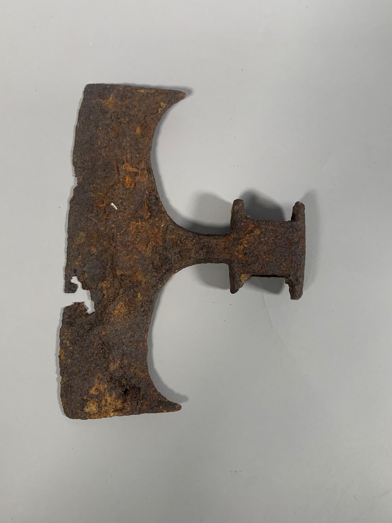 中世紀前期 鐵 重要的中世紀丹麥武器斧頭 - 28 cm #1.1