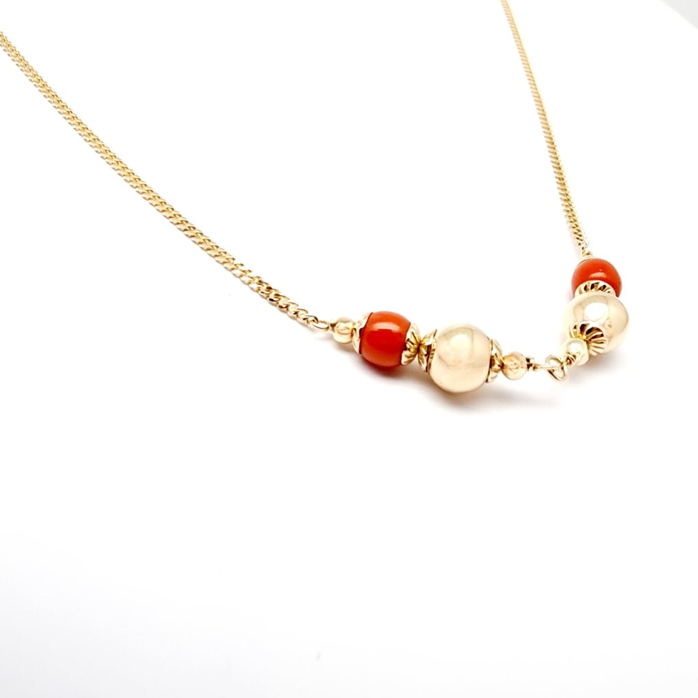 Necklace - 18 kt. Yellow gold Coral #1.1