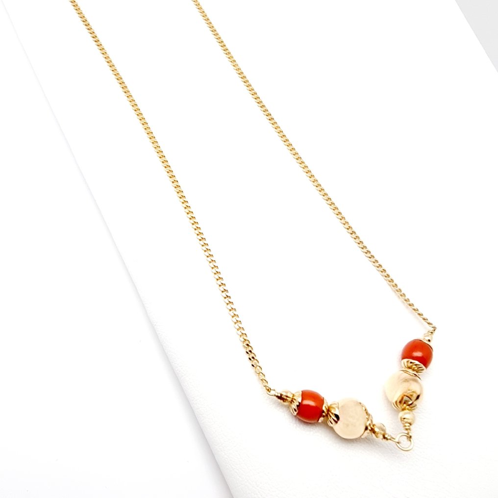 Necklace - 18 kt. Yellow gold Coral #1.2