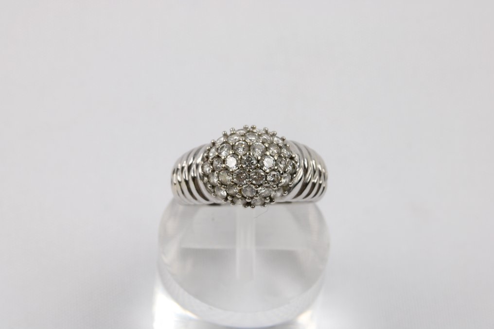 18 karaat Witgoud - Ring - 0.03 ct Diamant - Diamanten #2.1