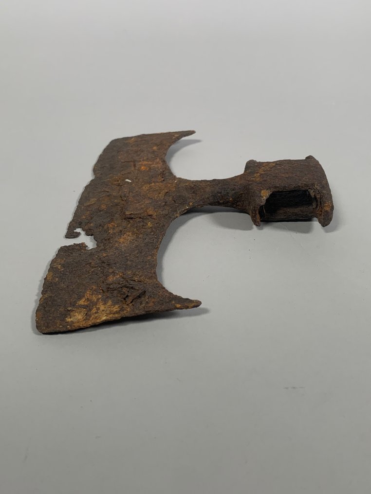 中世紀前期 鐵 重要的中世紀丹麥武器斧頭 - 28 cm #1.2