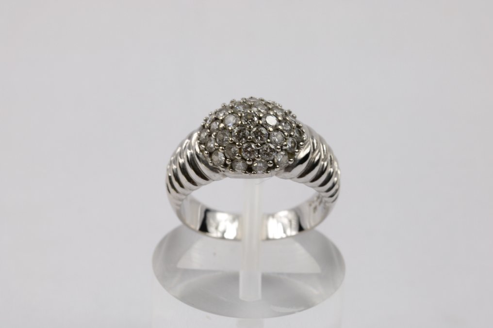 18 kraat Hvidguld - Ring - 0.03 ct Diamant - Diamanter #3.1
