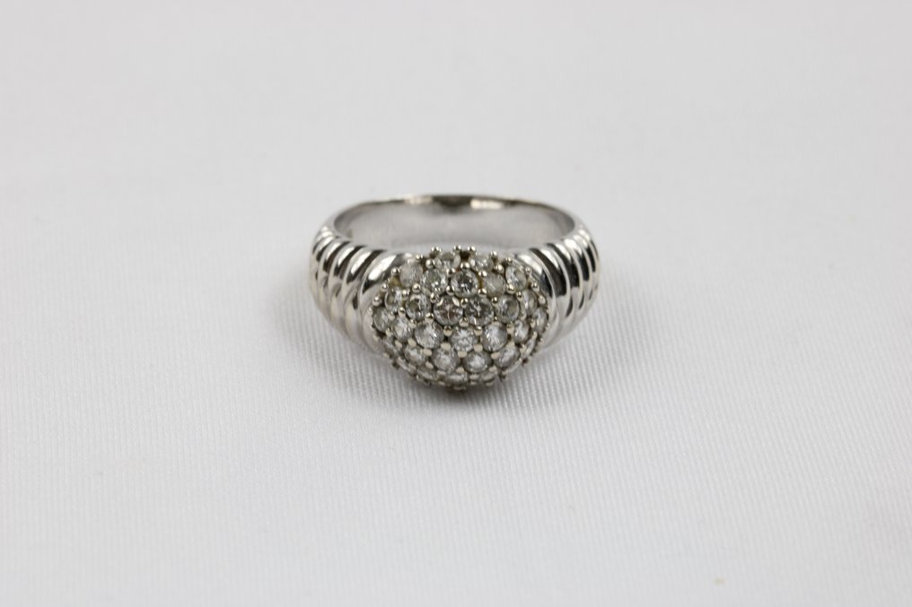 18 karaat Witgoud - Ring - 0.03 ct Diamant - Diamanten #2.2