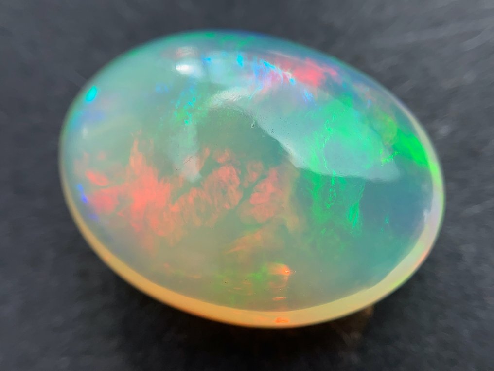 ljusorangegul+ Färgspel (Vivid) Fin färgkvalitet + Crystal Opal - 4.09 ct #2.2