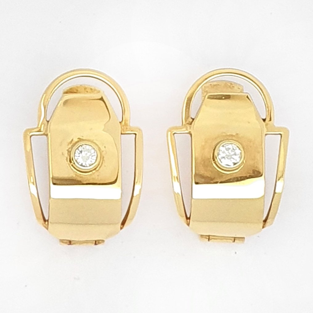 耳环 - 18K包金 黄金 钻石 #1.1