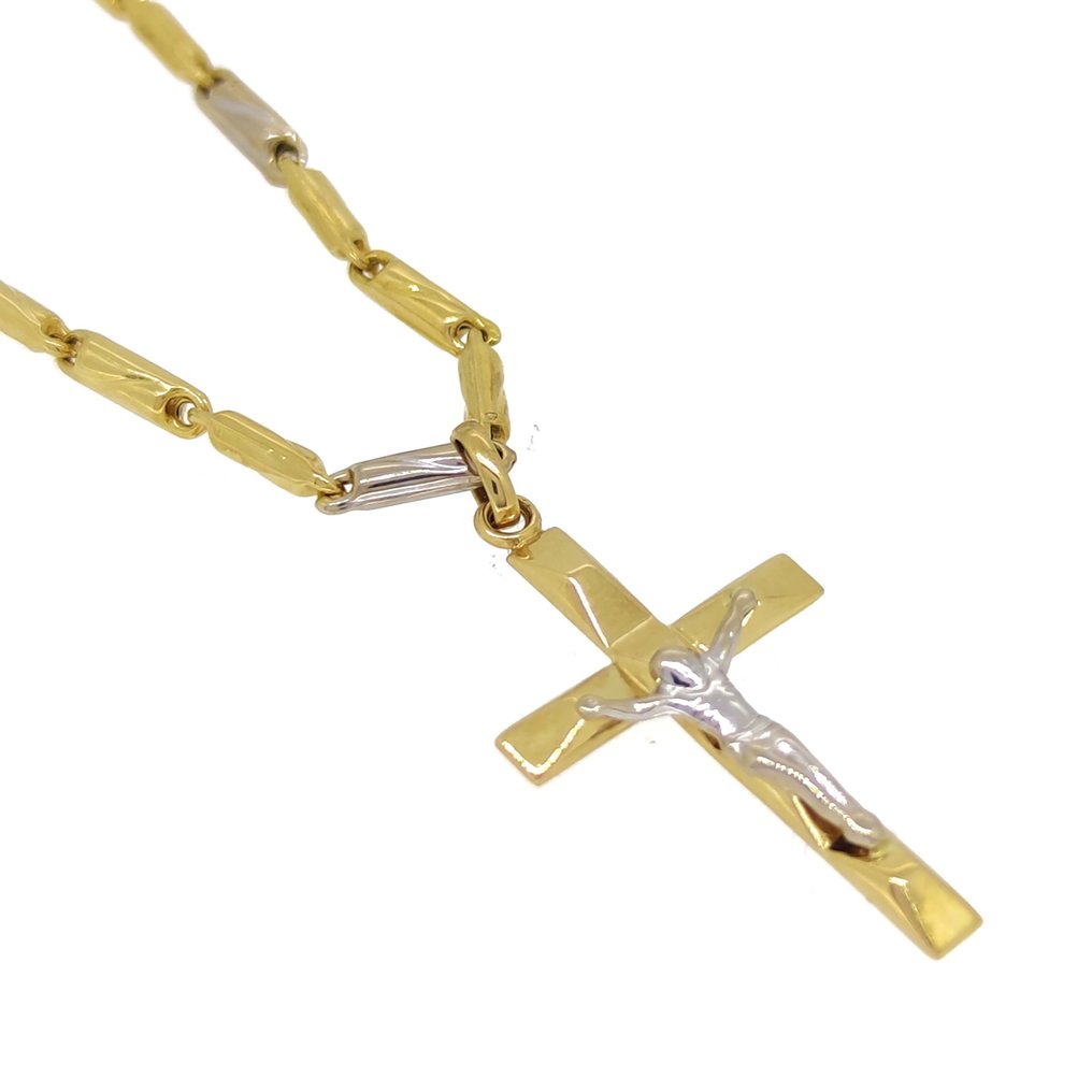 Halskette mit Anhänger - 18 kt Weißgold #1.2