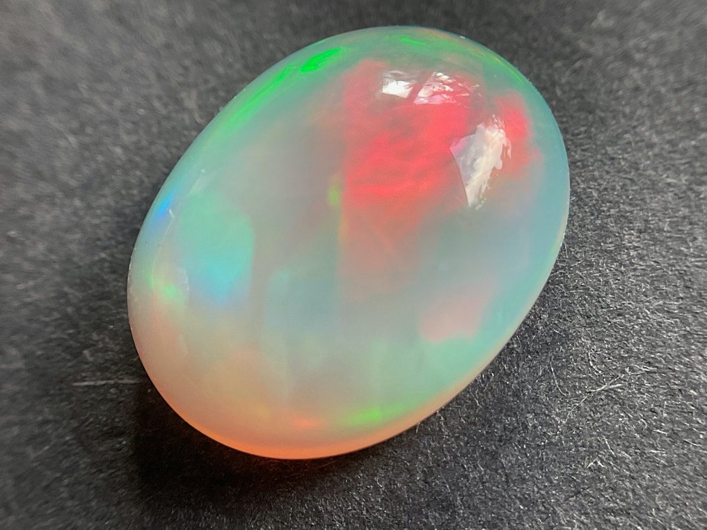 Wit Oranje + Kleurenspel (levendig) Kristal opaal - 2.56 ct #1.1