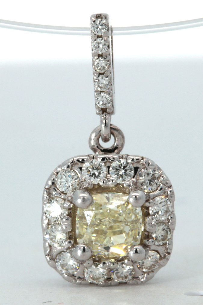 Set de bijuterii din 2 piese Aur alb Diamant - Diamant #2.1
