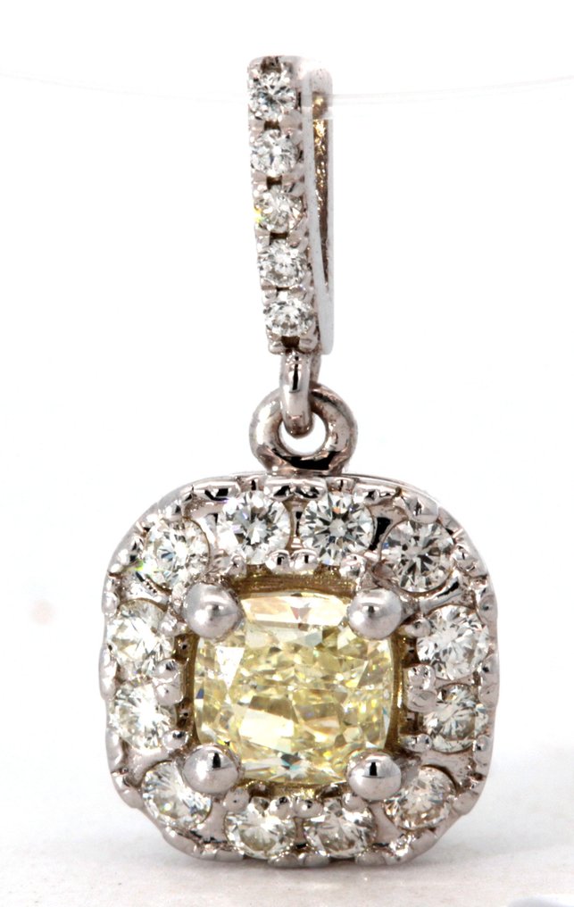 Set de bijuterii din 2 piese Aur alb Diamant - Diamant #1.1