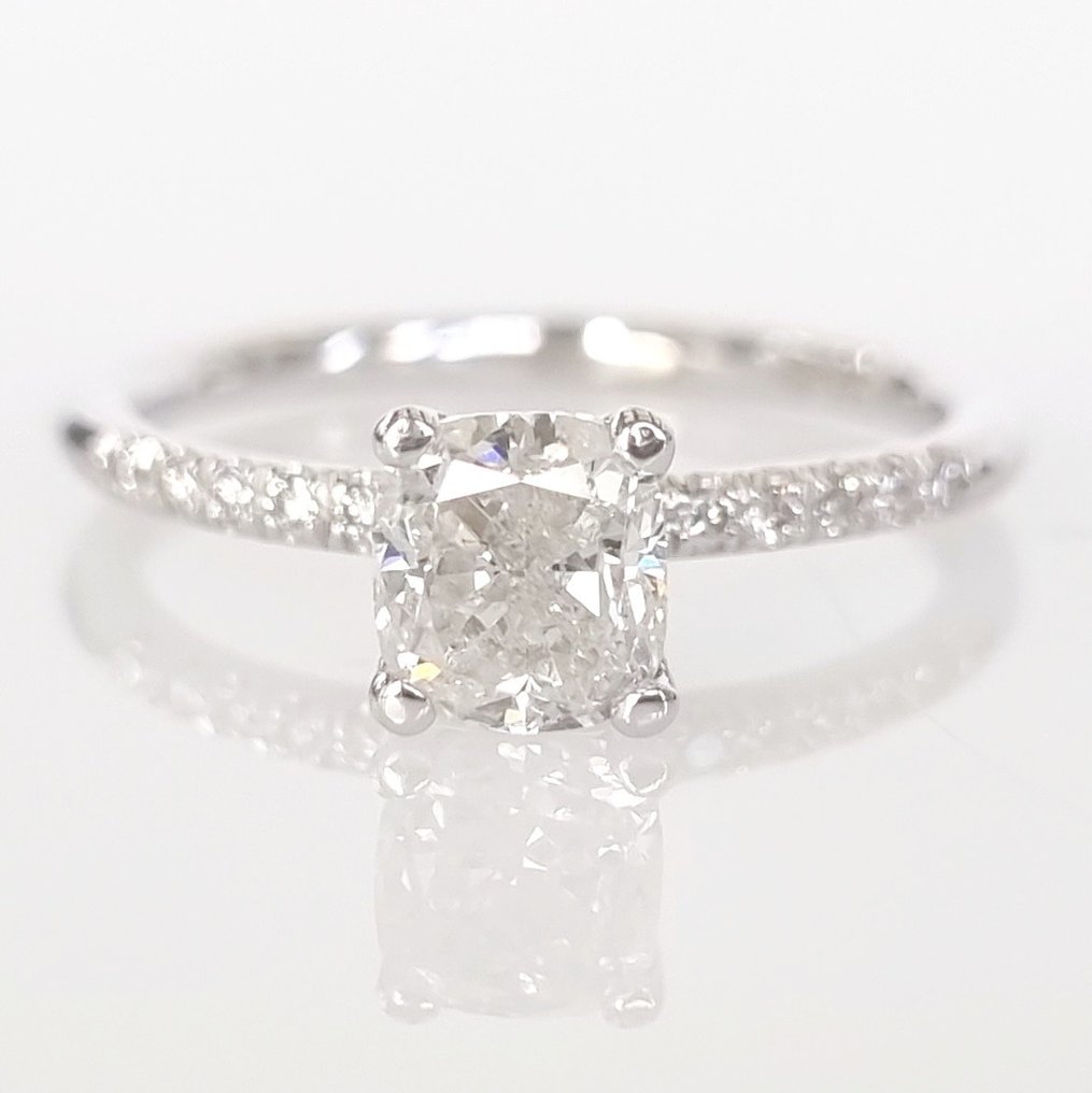 Bague de fiançailles - 14 carats Or blanc -  1.14ct. tw. Diamant  (Naturelle) #3.3