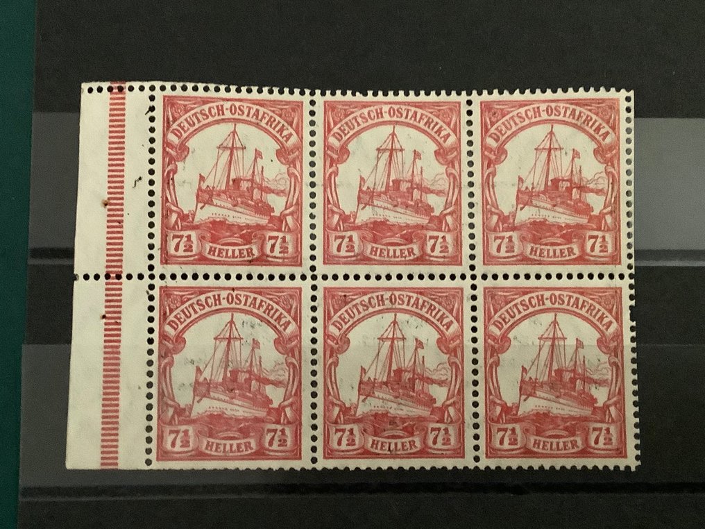 Duits Oost-Afrika 1918 - Twee postzegelblaadjes - Michel HB 12A en 13A #1.0