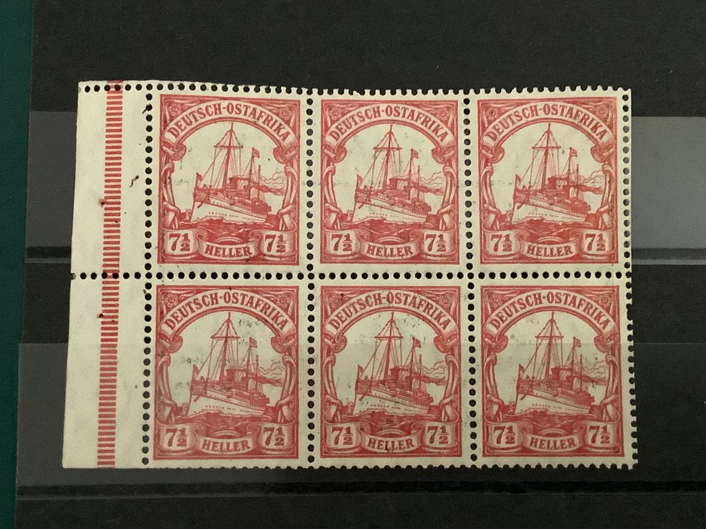 Duits Oost-Afrika 1918 - Twee postzegelblaadjes - Michel HB 12A en 13A #2.1