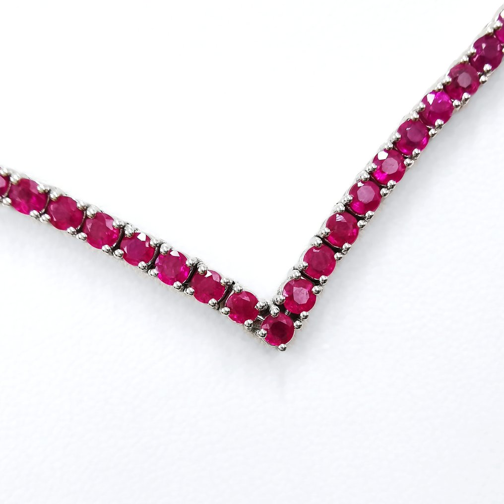 Necklace - 14 kt. White gold Ruby #1.2