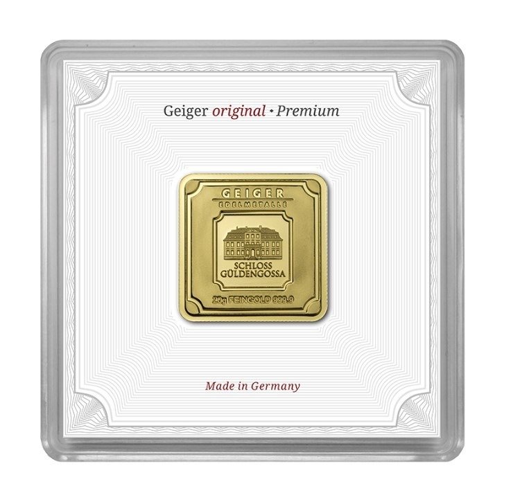 20 gram - Gull .999 - Geiger Goldbarren Gold mit Seriennummer in Box - UV Schutz - Forseglet og med sertifikat #1.1