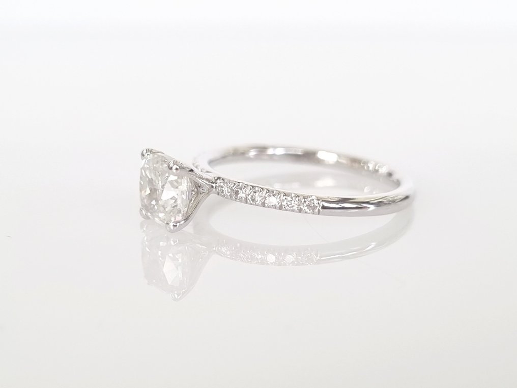 Bague de fiançailles - 14 carats Or blanc -  1.14ct. tw. Diamant  (Naturelle) #2.2