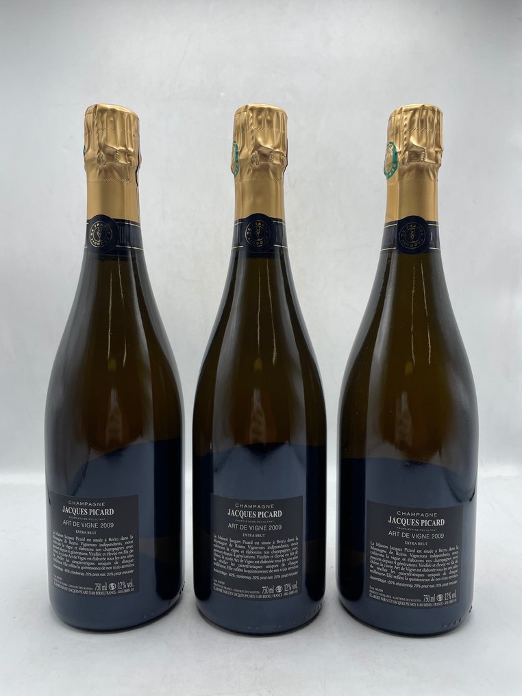2009 Jacques Picard, Art De Vigne - Champagne Extra Brut - 3 Bottles (0.75L) #2.1