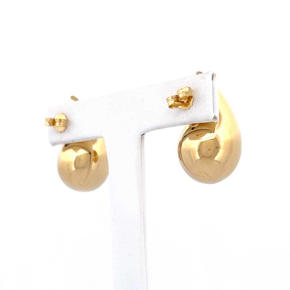 Handmade - Örhängen - Aqua - 4 g - Small Size - 18 kt Gult guld #3.2