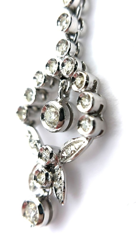 Boucles d'oreilles - 18 carats Or blanc Diamant #2.1