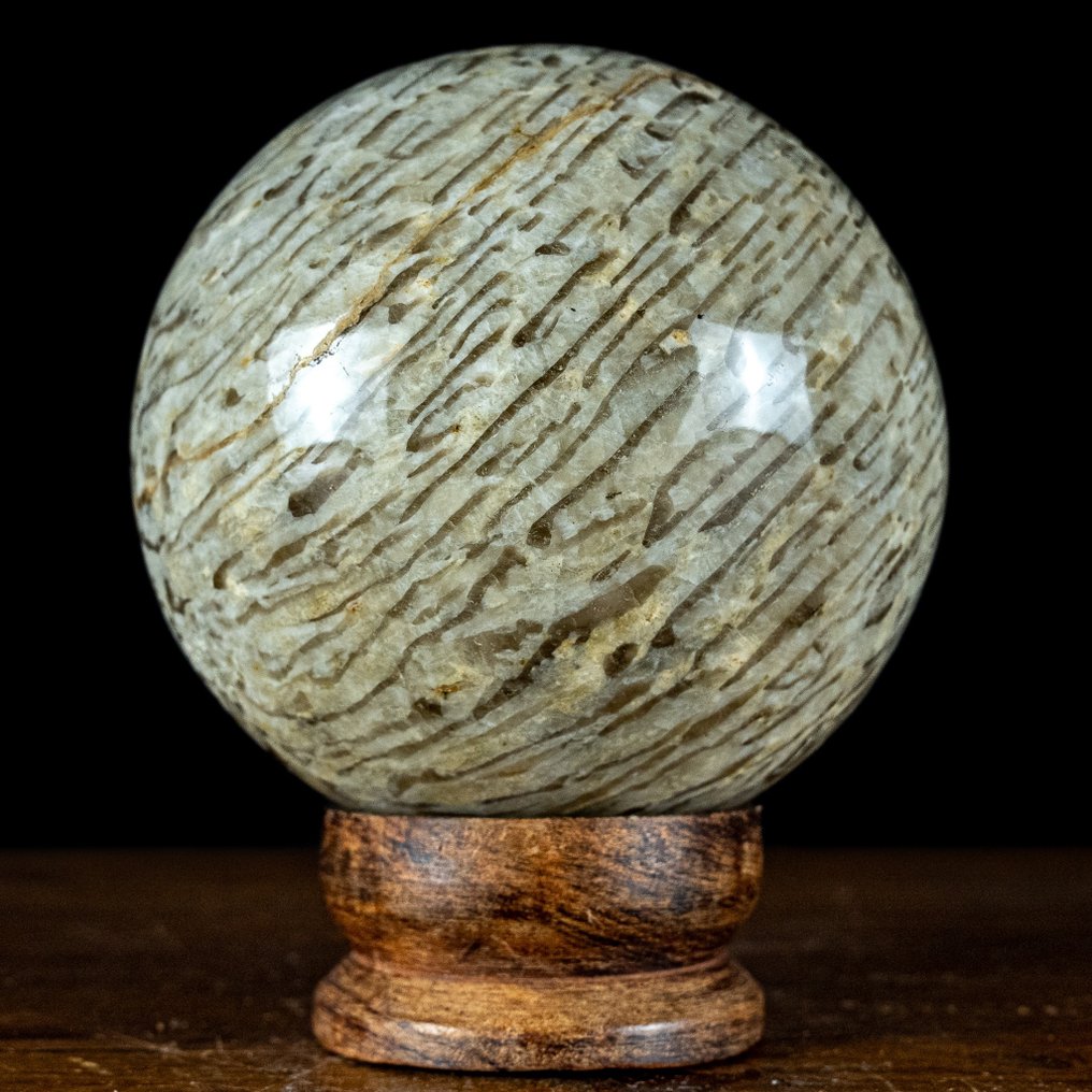Rare AAA++ White Moonstone Sparkling Sphere- 3203.41 g #2.1
