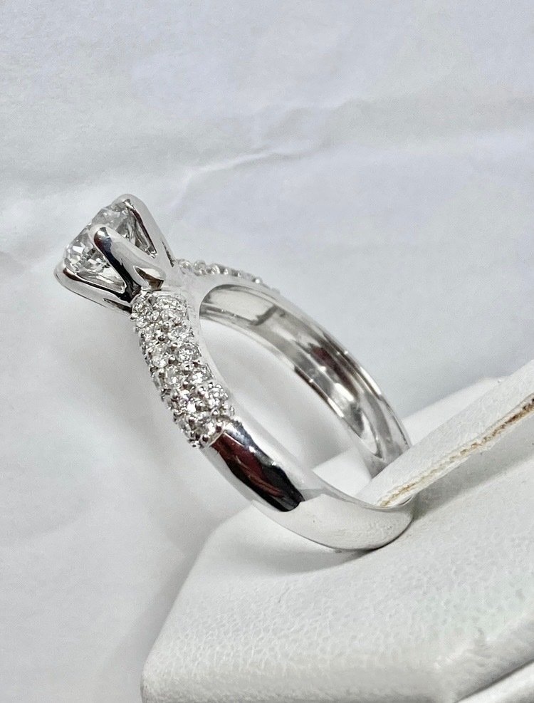 Pala Diamond - 戒指 - 18 克拉 白金 鉆石 (天然) - Igi 认证 #4.3