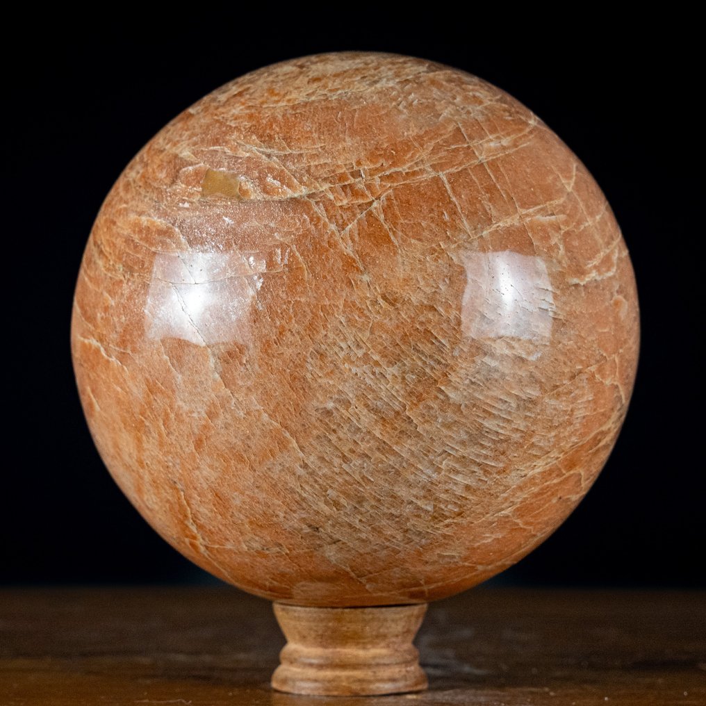 Sällsynt naturlig persika månsten mousserande Sfär- 5369.55 g #2.1