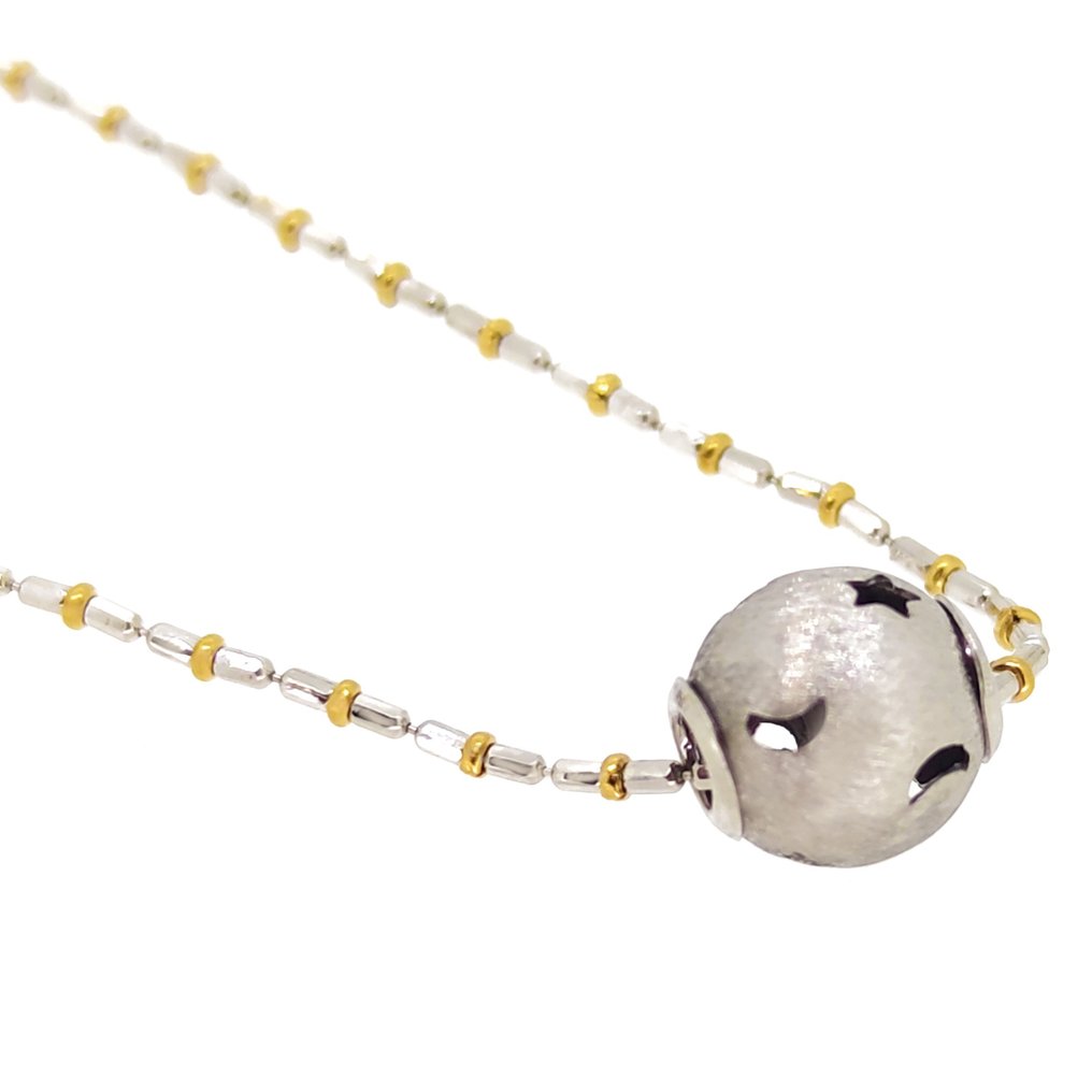 Necklace with pendant - 18 kt. White gold, Yellow gold #1.1