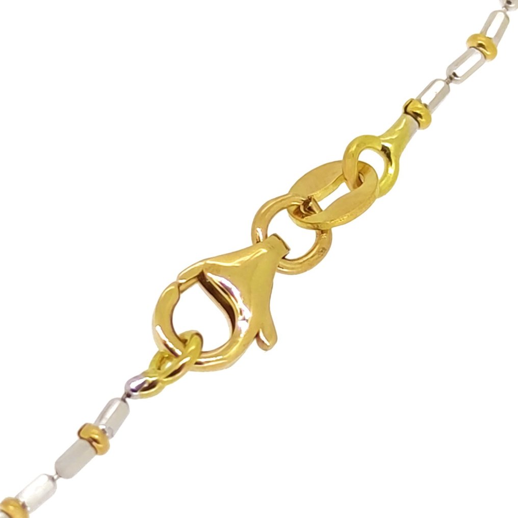 Necklace with pendant - 18 kt. White gold, Yellow gold #2.1