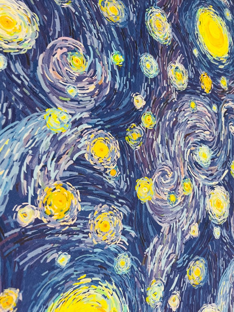 Exklusiver Stoff mit Van Goghs „Sternennacht“-Motivdruck, 3,00 x 2,80 Meter – Baumwolle - Polsterstoff  - 300 cm - 280 cm #2.2