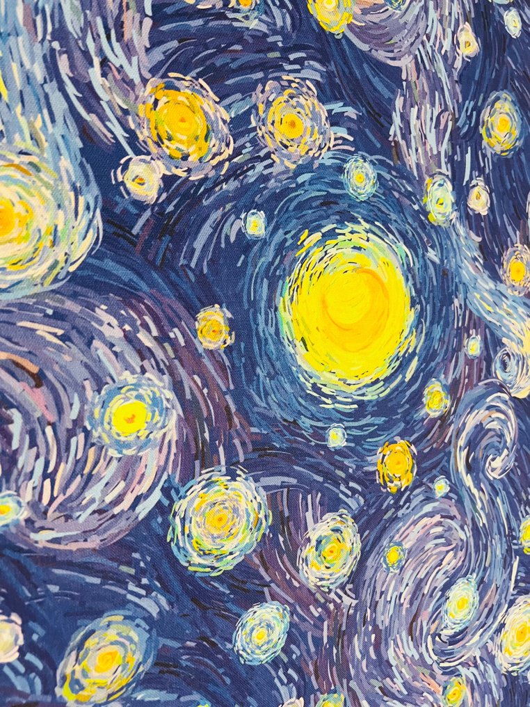 Exklusiver Stoff mit Van Goghs „Sternennacht“-Motivdruck, 3,00 x 2,80 Meter – Baumwolle - Polsterstoff  - 300 cm - 280 cm #2.1