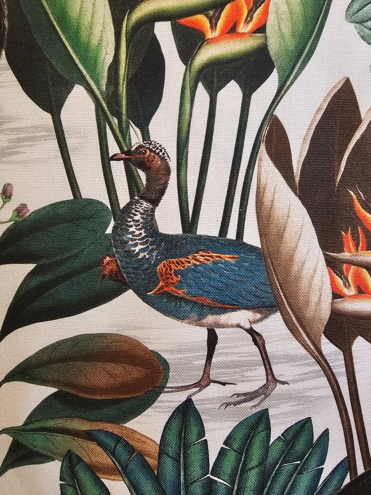 600x140厘米！Artmaison的Boho chic风格布料，带有稀有鸟类图案——Sarda Pernice，Goura。 - 紡織品  - 600 cm - 140 cm #2.1