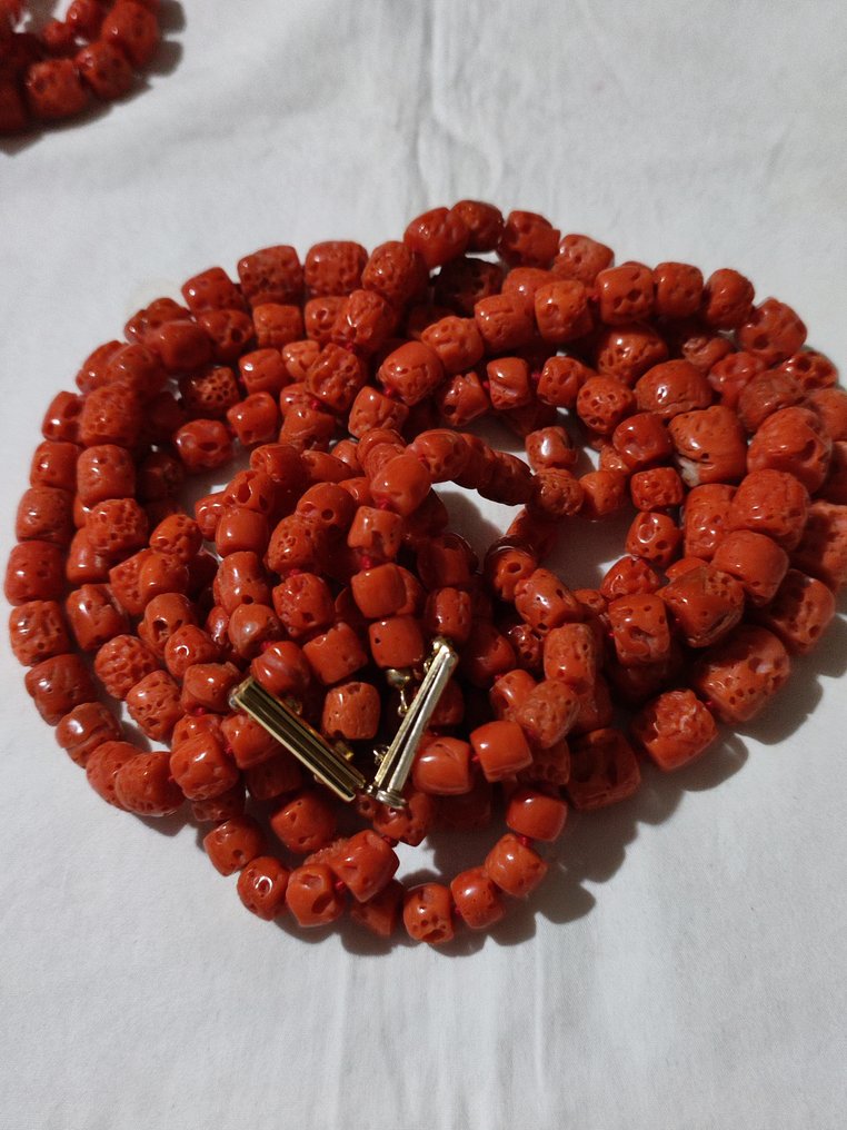 Necklace - 18 kt. Yellow gold Blood Coral #2.1