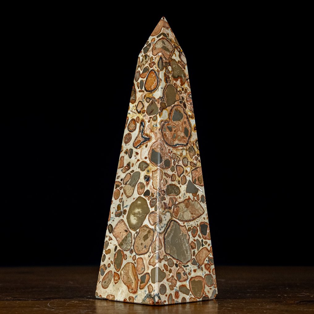 Naturlig Leopard Jaspis Obelisk- 1072.44 g #1.2