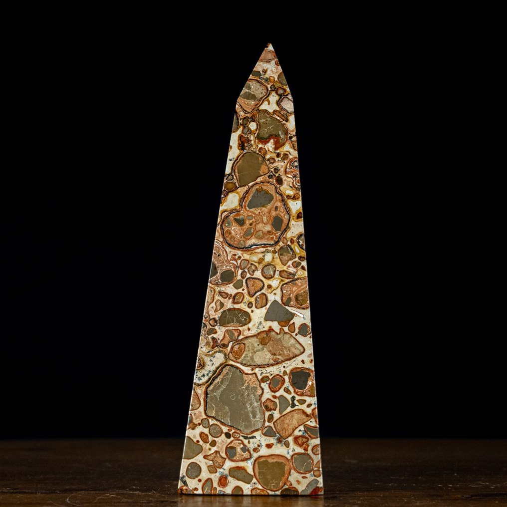 Naturlig Leopard Jaspis Obelisk- 1072.44 g #2.1