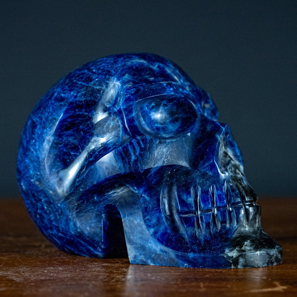 Beautiful AAA+++ Sodalite Skull, Brazil- 1605.77 g #1.2