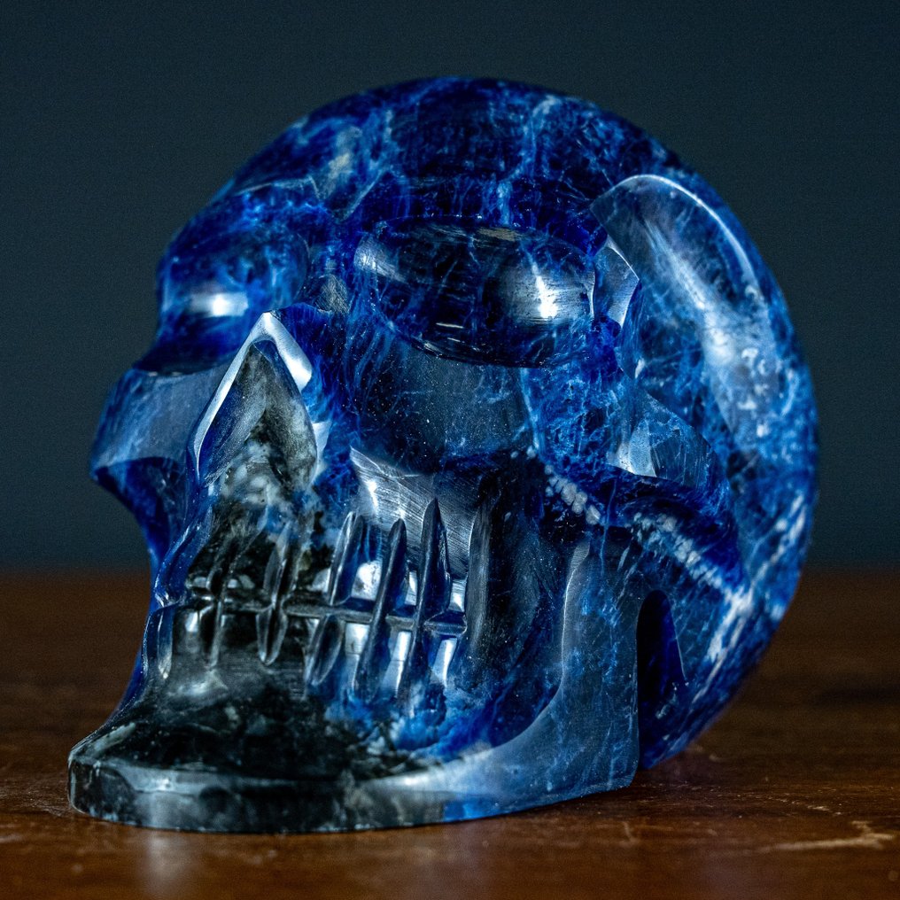 Beautiful AAA+++ Sodalite Skull, Brazil- 1605.77 g #2.1