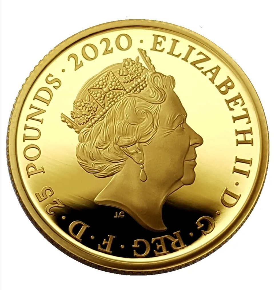David Bowie - Moneda británica a prueba de oro de un cuarto de onza - The Royal Mint - 2020 - Edición limitada numerada #3.2