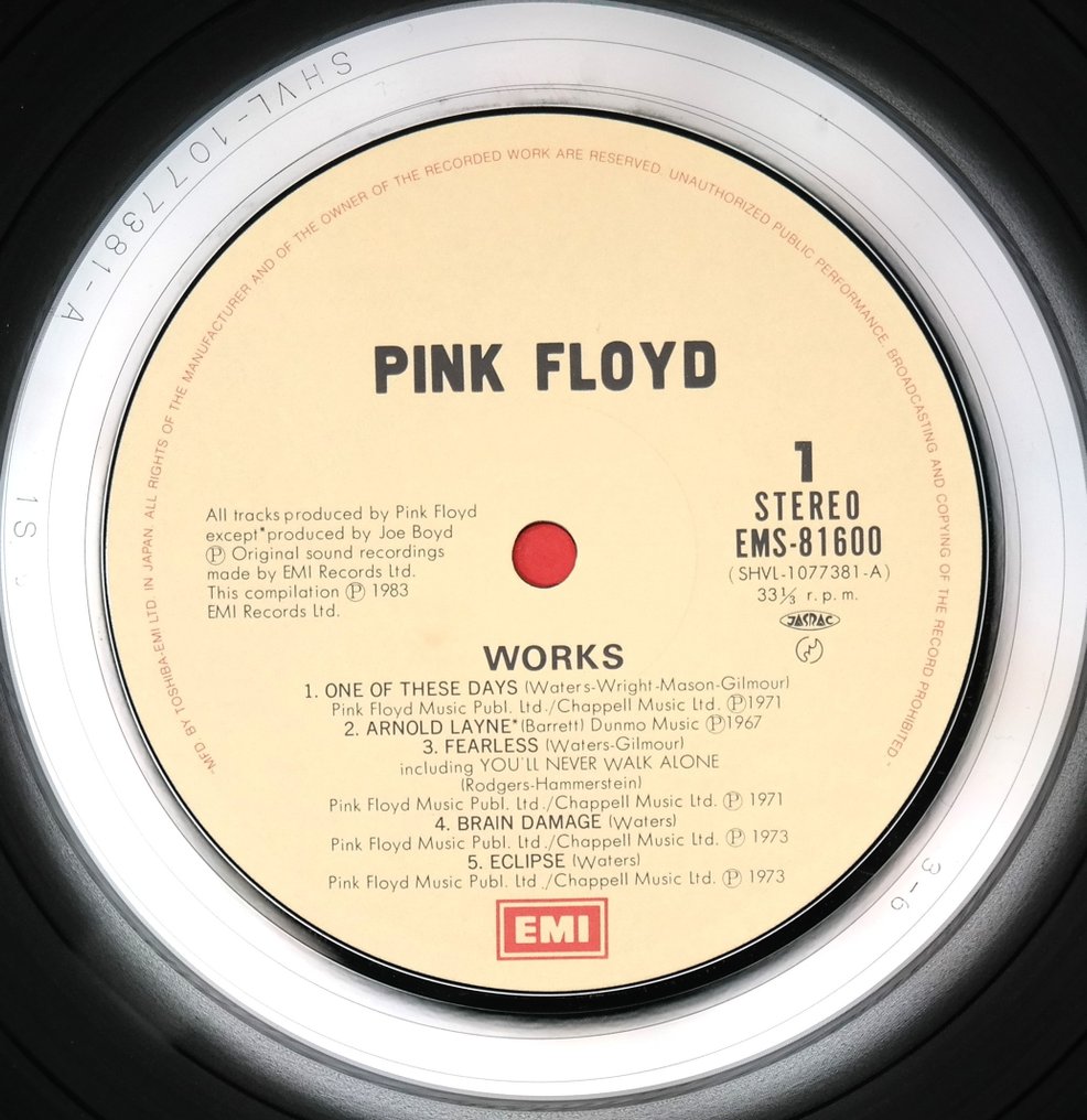 Pink Floyd - Works / Great Compilation Of The Psychedelic Rocker In A Rare Japan Quality Release - LP - 1st Pressing, Japanese pressing - 1983 #4.3
