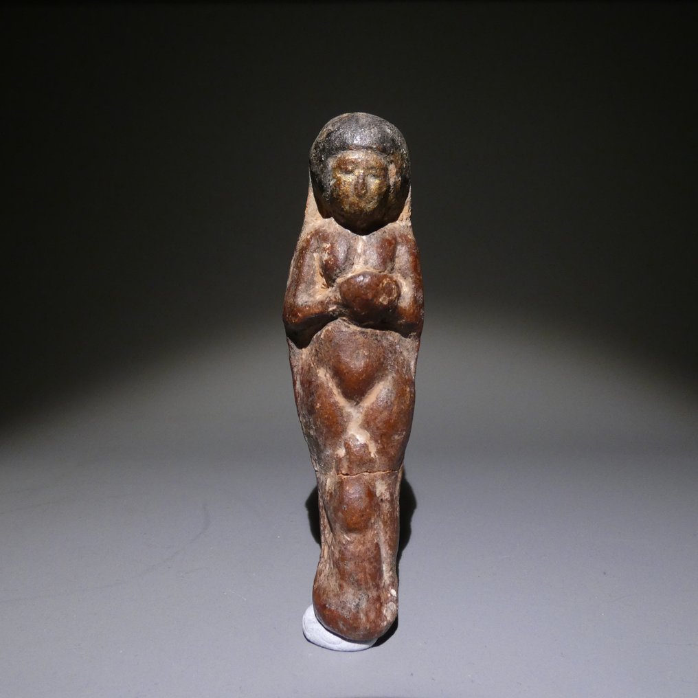Forntida Egypten Terrakotta Konkubinfigur. 10 cm H. #1.2