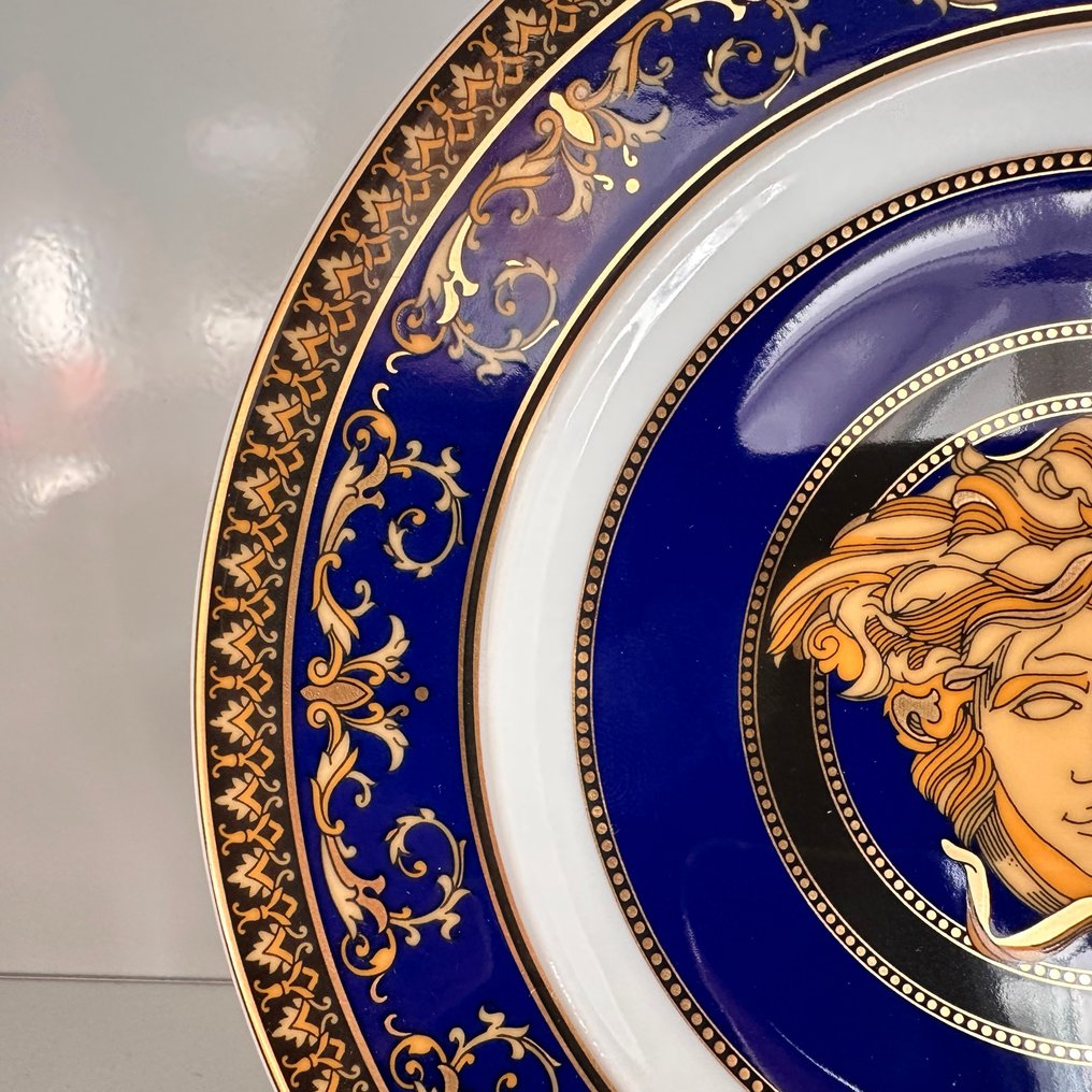 Rosenthal - Versace - 盘子 - Brotteller 18 cm Medusa Blau - 瓷 #1.0