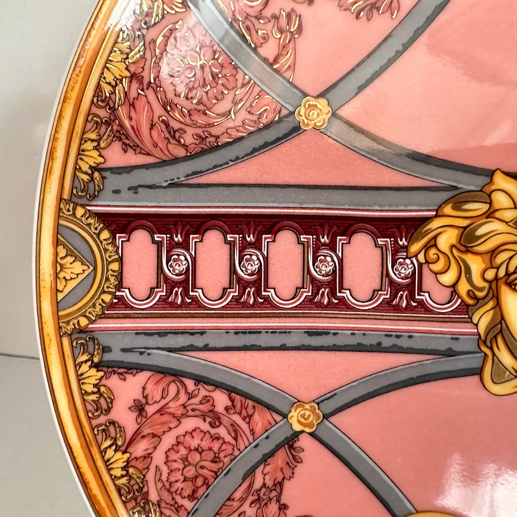 Rosenthal - Versace - Piatto - Brotteller - 17 cm Scala Palazzo Rosa - Porcellana - Nuovo, originale e sigillato #2.1