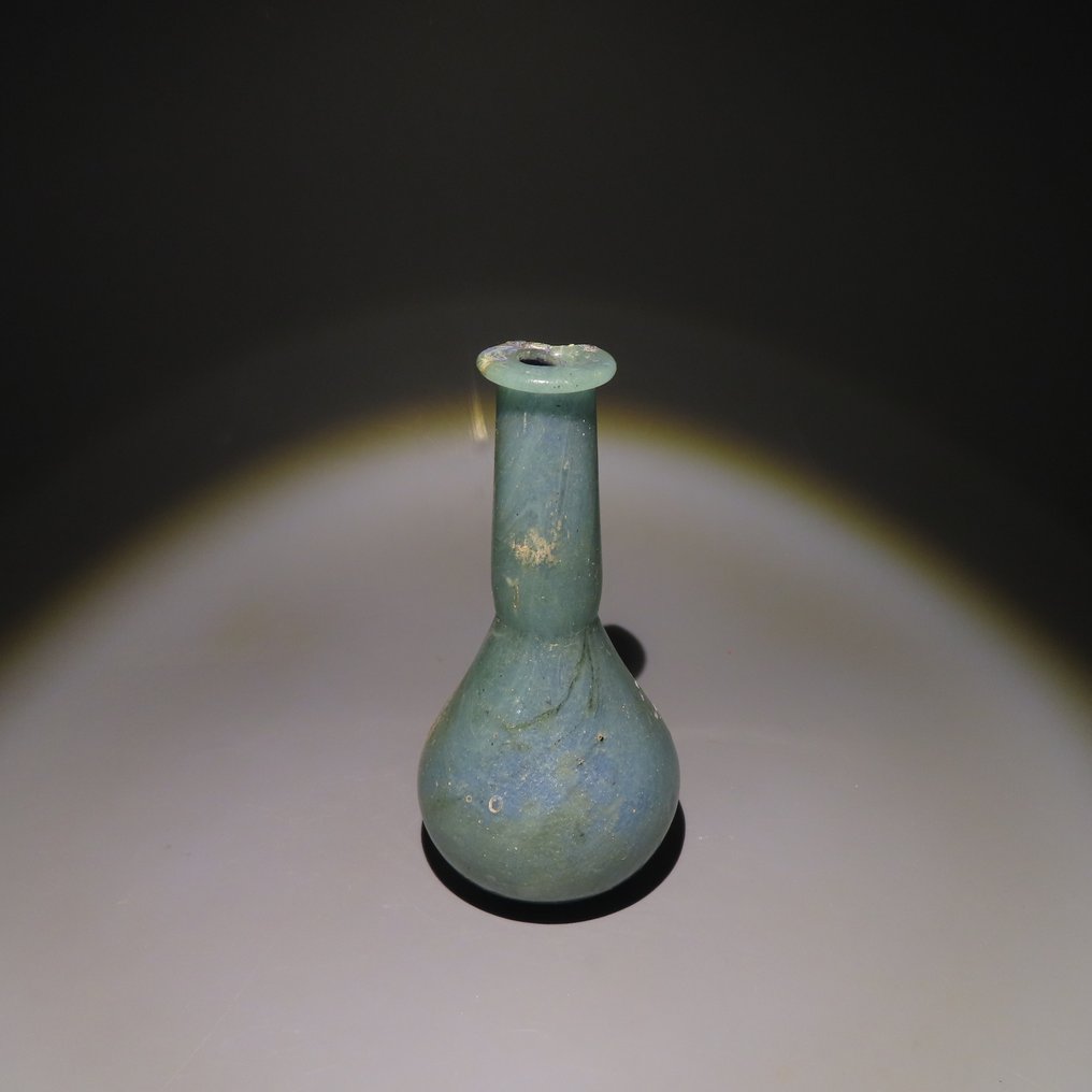 古羅馬 玻璃 药膏,公元1至3世纪。高13厘米。 #1.0