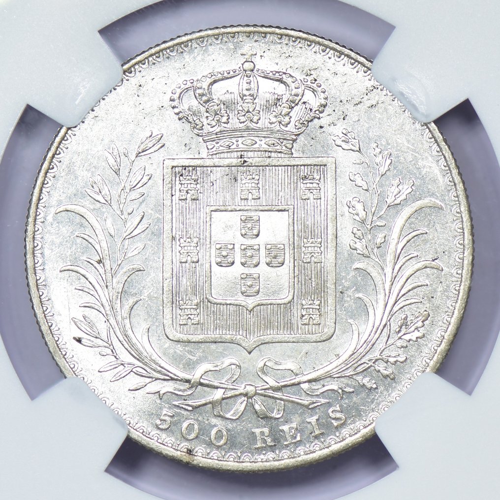 葡萄牙. D. Luís I (1861-1889). 500 Reis 1888 - NGC - MS 61 #1.0